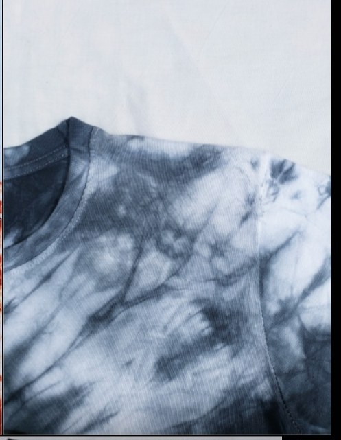 Storm spiral hand-dyed textile detail
